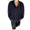 Chaqueta Patchwork Falsa de Dos Piezas Vintage con Cuello Alto Estilo Chino Nuevo para Hombre Diseño Otoño e Invierno 2025 Chaqueta Holgada de Nicho Moderna