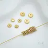 Chapado en Oro de 18K Galvanizado con Engaste de Circonita de Color Espaciador de Engranaje Espaciador Ensartado a Mano Accesorios para Pulseras DIY