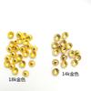 Miçanga Espaçadora Flor Geométrica Banhada a Ouro 14K Capa de Miçanga para Pulseira DIY Pingente de Joia Materiais para Pulseira