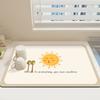 Alfombrilla absorbente de cocina con dibujos animados, antideslizante, para secar cuencos de diatomeas, aislante térmico y antiescaldaduras.