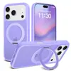 Capa de Celular com Suporte Duas em Uma para Apple 17 Pro Compatível com Fronteiras com Suporte Magnético Rotativo Capa para iPhone 17 Anti-Queda