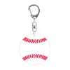 Llavero acrílico popular 2D plano transfronterizo de fútbol, baloncesto, tenis, béisbol, voleibol, estilo casual para parejas y colegas