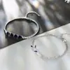 Pulsera de Amor Morado de Bambú Nueva de Huayoule para Pareja, una Pulsera de Pegamento de Diseño de Nicho para una Pareja, Una Pieza