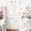 FX-C336 desenhos animados arco-íris coelho flor altura adesivos de altura crianças quarto jardim de infância decoração casa adesivos de parede autoadesivo