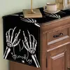 Amazon Halloween Caminero de Mesa Estampado de Lino Transfronterizo Nórdico Fiesta Festiva Decoración de Mesa de Sala de Estar Mantel Resistente al Calor