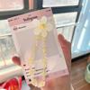 Cuentas de Color Macaron Cordón para Teléfono Móvil de Pétalos Estilo Japonés y Coreano Hecho a Mano con Cuentas Flor Cadena para Teléfono Móvil Cuerda para Muñeca