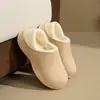 Pantuflas de algodón impermeables EVA para mujer, adecuadas para usar en casa en invierno, con forro polar añadido, una suela cómoda y acolchada, y un diseño cálido y afelpado, también disponibles para parejas y hombres, en stock ahora