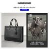 Nuevo Bolso Mensajero de Cuero Genuino para Hombre, Bolso de Mano, Bolso de Negocios, Gran Capacidad, Bolso para Computadora, Maletín, Regalo, Marca de Fábrica Bo