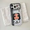Funda de teléfono con ribete de encaje de lunares para iPhone 18 Pro Max, correa Apple 17P, borde redondo 16, 15P