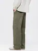 Ropa de Hombre Fengshe / 2026 Pantalones Casuales Rectos de Algodón Puro para Hombre Primavera y Otoño Retro Americano Sueltos con Caída Pierna Ancha Pantalones Cargo