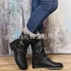 Nuevo Modelo Juyuan en Stock Invierno 2026 Estilo Europeo y Americano Planos Talla Grande Botas de Punto para Mujer tipo Martin