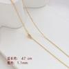 14K cobre revestido ouro cor substituição corrente simples corrente DIY artesanal jóias pulseira colar conexão corrente acessórios material
