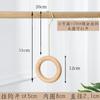 Tienda de Ropa Percha Especial Gancho S Gancho de Madera a Juego Anillos de Madera de Tronco Anillo para Bolsas de Madera Maciza Gancho para Bufandas