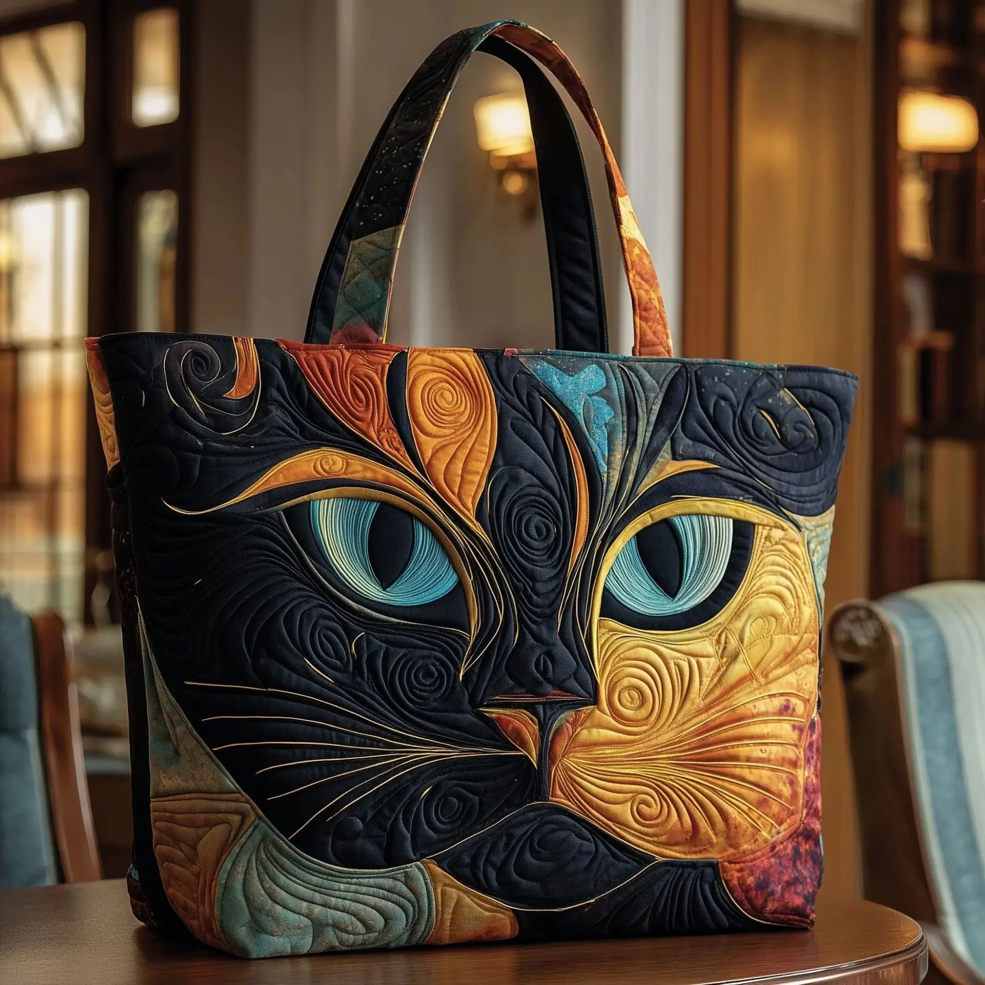 Catitude Quilted Tote Bag GFTO