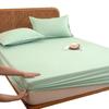 Conjunto de Cama de Algodão Lavado a Água Três Peças Dormitório de Estudante Casa Colcha Capa de Pó para Colchão Personalizado Transfronteiriço Capa de Colchão Peça Única