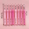 Conjunto de 8 Peças de Agulhas de Crochê em Fio com Gradiente Rosa Ferramenta DIY Materiais de Tricô e Tecelagem Agulhas de Crochê Rosa Degradê