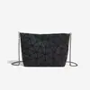 Nova Bolsa Quadrada de Corrente Estilo Japonês/Coreano Primavera/Verão Padrão Losango Geométrico Versátil Fashionável Simples para o Dia a Dia Pequena Bolsa de Mão Versátil