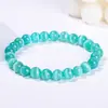 Joyería Jingdong Pulsera Ojo de Gato Moda y Versátil Pulsera Ojo de Gato Niñas Pulsera Redonda Ojo de Gato Colorida