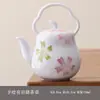 Bule Pintado à Mão Arita-Yaki Cor Sob Esmalte Alça Única Panela Doméstica Alto Padrão Acessível Luxo Conjunto de Chá Kung Fu Conjunto de Chá de Cerâmica