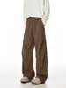 Suministro Directo de Fábrica Pantalones de Pana para Hombre 2024 Invierno Nuevos Forrados de Polar Engrosados Marca de Tendencia Sueltos Rectos Casuales