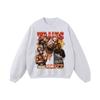 Moletom com capuz casual pesado de algodão puro com estampa de hip hop retrô hip hop rap europeu e americano de rua hip hop nacional moderno masculino