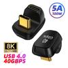 Cabezal de extensión de codo en forma de U tipo C hembra a macho que carga datos Convertidor de video HD compatible con Lightning 3/4