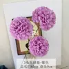 Flores Artificiales para Boda, Crisantemos de Ping Pong, Crisantemos de Bola, Flores Falsas con 3 Cabezas Grandes, Hortensias para Decoración de Salón de Bodas, Atracciones Populares de Internet