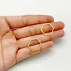 Accesorios para Joyería de Cobre Hexagonal Geométrico de Múltiples Especificaciones Pulsera Cadena de Cintura Anillo de Eslabón Materiales para Pendientes Hechos a Mano DIY