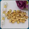 Pacote 14k cor dourada contas de melancia contas redondas contas facetadas pulseira DIY acessórios de joias contas soltas contas espaçadoras contas douradas lote solto