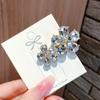 Horquilla de metal con forma de pico de pato y flor de Corea del Sur, pinza lateral para el flequillo, pinza con forma de flor pequeña de diamante, accesorios para el cabello con temperamento