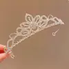 Estilo Super Princesa Fada Coroa de Cristal Festa de Aniversário Casamento Performance Adereços Luxo Leve Exquisito Acessório de Cabeça de Alta Qualidade Tiara