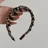 Diadema Ondulada Vintage con Estampado de Leopardo de Caña Alta para Mujer, Herramienta para Dar Volumen en la Raíz del Cabello, Accesorio para el Cabello Antideslizante para Lavarse la Cara