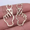17X34Mm 2g Electroforético Kc Oro Retro DIY Aleación Accesorios Corazón Corazón de Melocotón Corazón Gesto Corazón Colgante