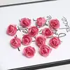 Cabeças de flores de rosa artificiais, flores pequenas, guirlandas DIY, arranjos de cabeça para grampos de cabelo, flores artificiais para decorações de casamento, adereços para fotos, flores decorativas