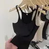 Camisola Americana Ropa Interior Femenina Verano 2025 Nuevo Ajuste Delgado Elástico Versátil Sin Mangas Top Ropa Exterior para Sexys