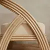 Silla de Mimbre Auténtico Estilo Nórdico para Descanso, Silla Sofá Individual Simple de Diseñador Estilo Vintage para Balcón de Casa de Huéspedes, Ins