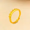 Anillos Chapados en Oro de Moda 2026 en Varios Estilos, Anillos de Cobre Ajustables Simples y Compactos, Venta al por Mayor de Joyería para Mujeres