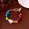Pulsera Ajustable con Flor y Perlas Chapada en Oro Real de 18K, Lujo Ligero, Pulsera de Moda de Gama Alta, Joyería Simple y Versátil
