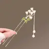 Horquilla de Borla Estilo Antiguo Dinastía Han, Nueva Horquilla de Alto Nivel Chinoiserie, Horquilla Diaria Chinoiserie para Cheongsam, Accesorios para el Cabello