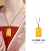 Collar con Cuerda y Colgante de Guan Gong Dios de la Riqueza Estilo Antiguo Hueco de Plata Pura 999 para Mujer Cadena de Clavícula de Alto Grado Estilo Chino Nuevo