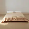 Lençol de algodão de fibra longa 100S escovado, item único, quente e espesso para outono e inverno, algodão puro, tamanho solteiro ou casal, lençol de cama para dormitório, peça única