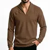 Ropa de Hombre Transfronteriza Sudadera de Otoño para Hombre Sudadera de Manga Larga con Cuello de Solapa Tallas Grandes Europeas y Americanas Moda Masculina Versátil Chaqueta Casual
