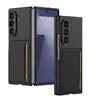 Funda para Teléfono Móvil Samsung Zfold7 Ultra Fina Estilo de Negocios Plegable Soporte para Tarjetas Tarjeta Anticaída para Teléfono Móvil Funda Protectora Transfronteriza