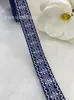 Fita de Bordado Jacquard Estilo Étnico em Forma de Diamante Yuanbao Acessório de Cabelo Peça de Cabeça Fita de Acabamento Fita para Caixa de Presente Yuanbao em Forma de Diamante