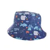 Chapéu de Pescador Estampado Infantil para Comércio Exterior Primavera e Outono Quatro Estações Fino Desenho Animado Chapéu de Sol Tipo Balde para Meninos e Meninas