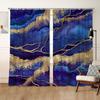 Cortinas de Balcón Negras Abstractas Moradas de Mármol Artificial con Estampado Dorado, Envío Directo Disponible, Envíenos Su Propio Diseño