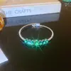 Pulsera de Rhinestone y Circonita de Doble Capa para Exportación en Vivo, Nueva Cruzada Ins, Novia, Ajustable, Pulsera Abierta de Cristal