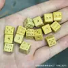 Cráneo de Calavera Tallado en Jade con Pasta Dorada Estilo Tíbet Pescado Accesorio DIY Cuentas Sueltas Semilla de Coco Rudraksha 108 Cuentas Budistas