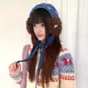 Orejeras de Peluche con Bloques de Color y Lunares para Otoño/Invierno 2026 para Mujer, Cubreorejas Gruesos y Cálidos para Ciclismo, Protección para los Oídos con Lazos, Calentadores de Orejas