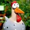 Estatua de hada, comercio exterior transfronterizo, artesanía de resina, pollo de ojos grandes, patas colgantes, pollo, patas largas, adornos colgantes para jardín